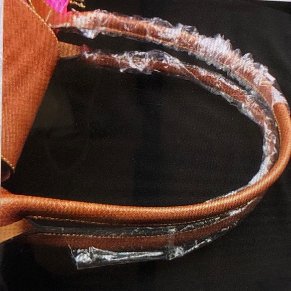 Longchamp Fuchsia Tote with Brown Accents - Picture 5 of 10